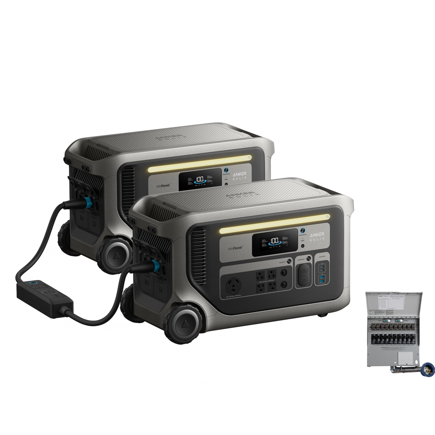 2× Anker SOLIX F3000 + 10-Circuit Manual Transfer Switch