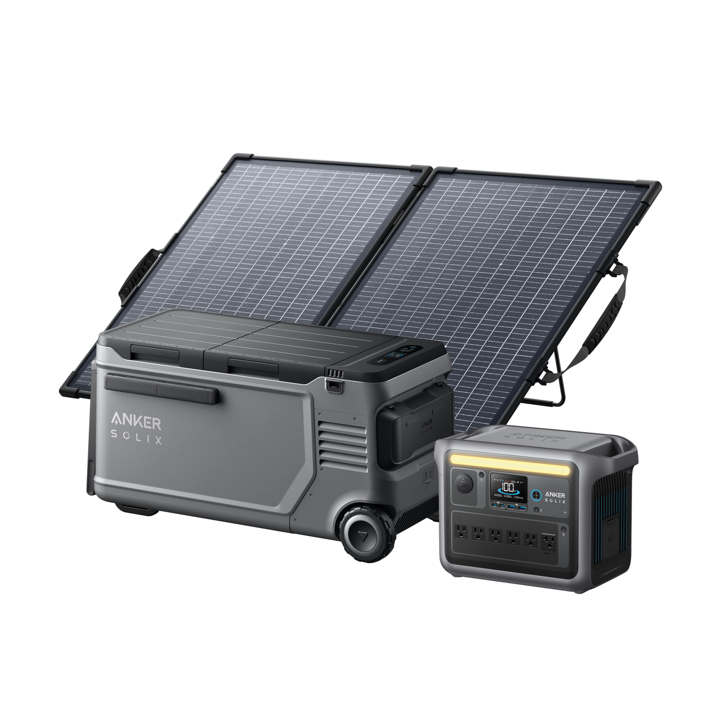 Glacière électrique Anker SOLIX C1000 + EverFrost 2 58 L + panneau solaire 100 W