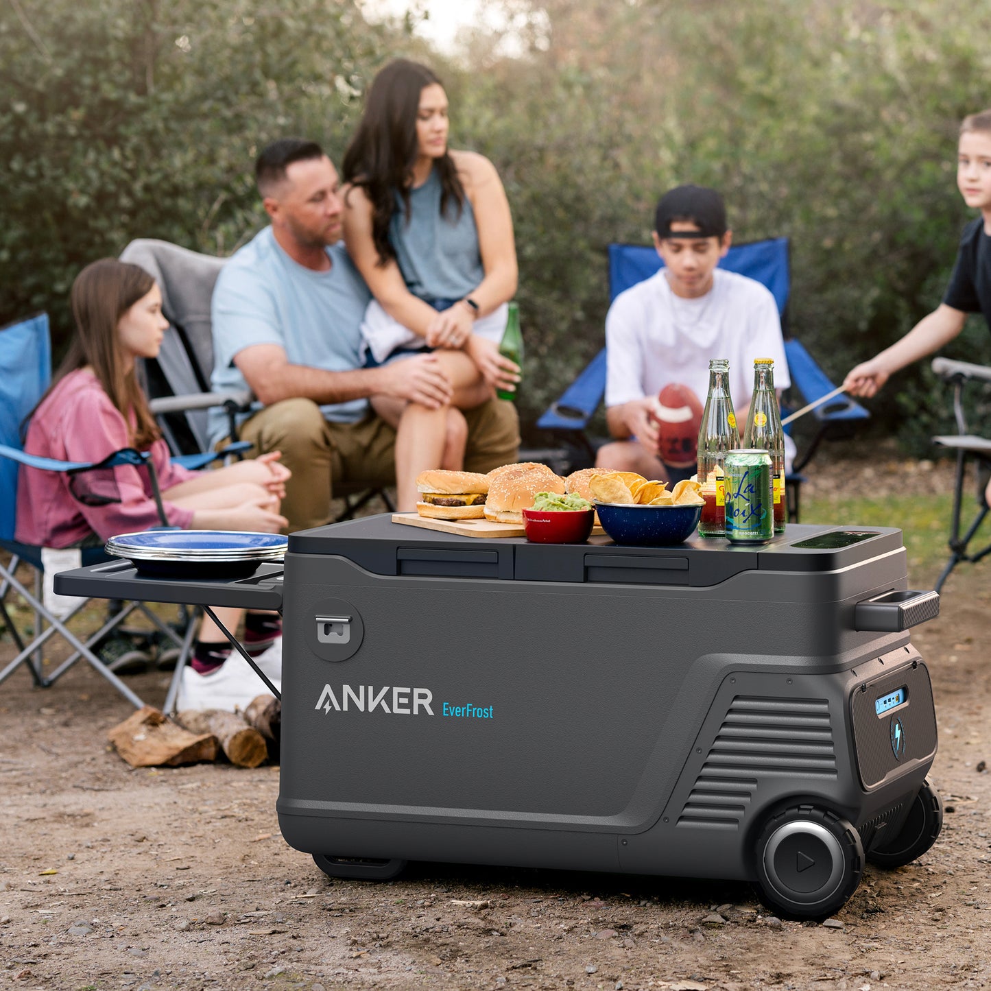 Anker Solix EverFrost 2, 58L Electric Cooler, with extra removable battery and 100W solar panel