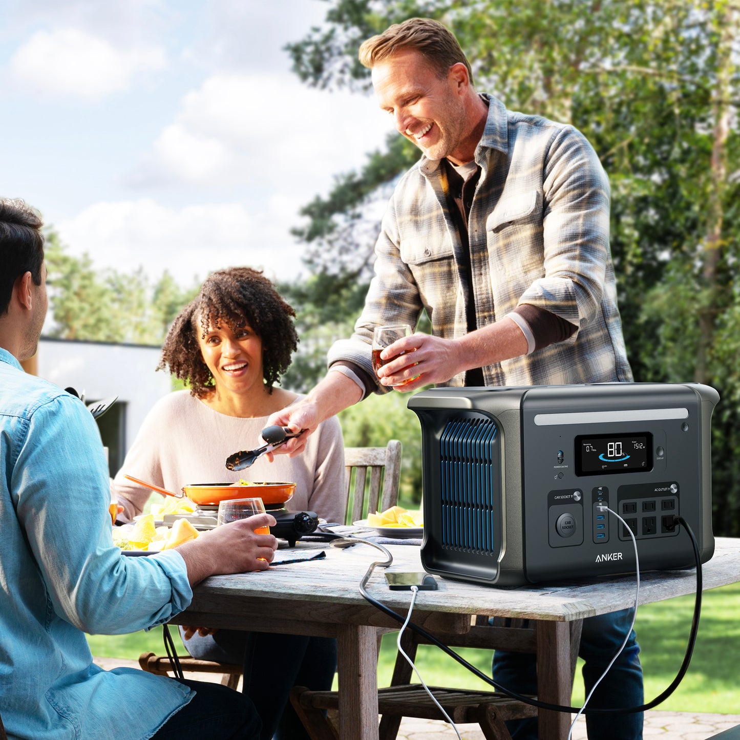 Anker SOLIX F1500 and C300X Portable Power Station with 200W Solar Panel