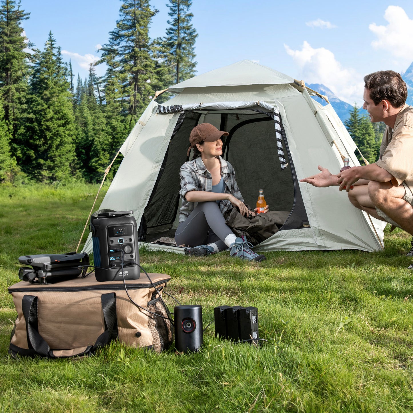 Anker SOLIX F1500 and C300X Portable Power Station with 200W Solar Panel