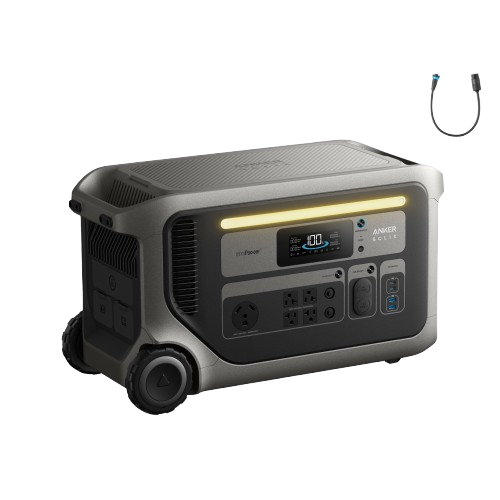 Anker SOLIX F3000 Portable Power Station with EV Charging Adapter