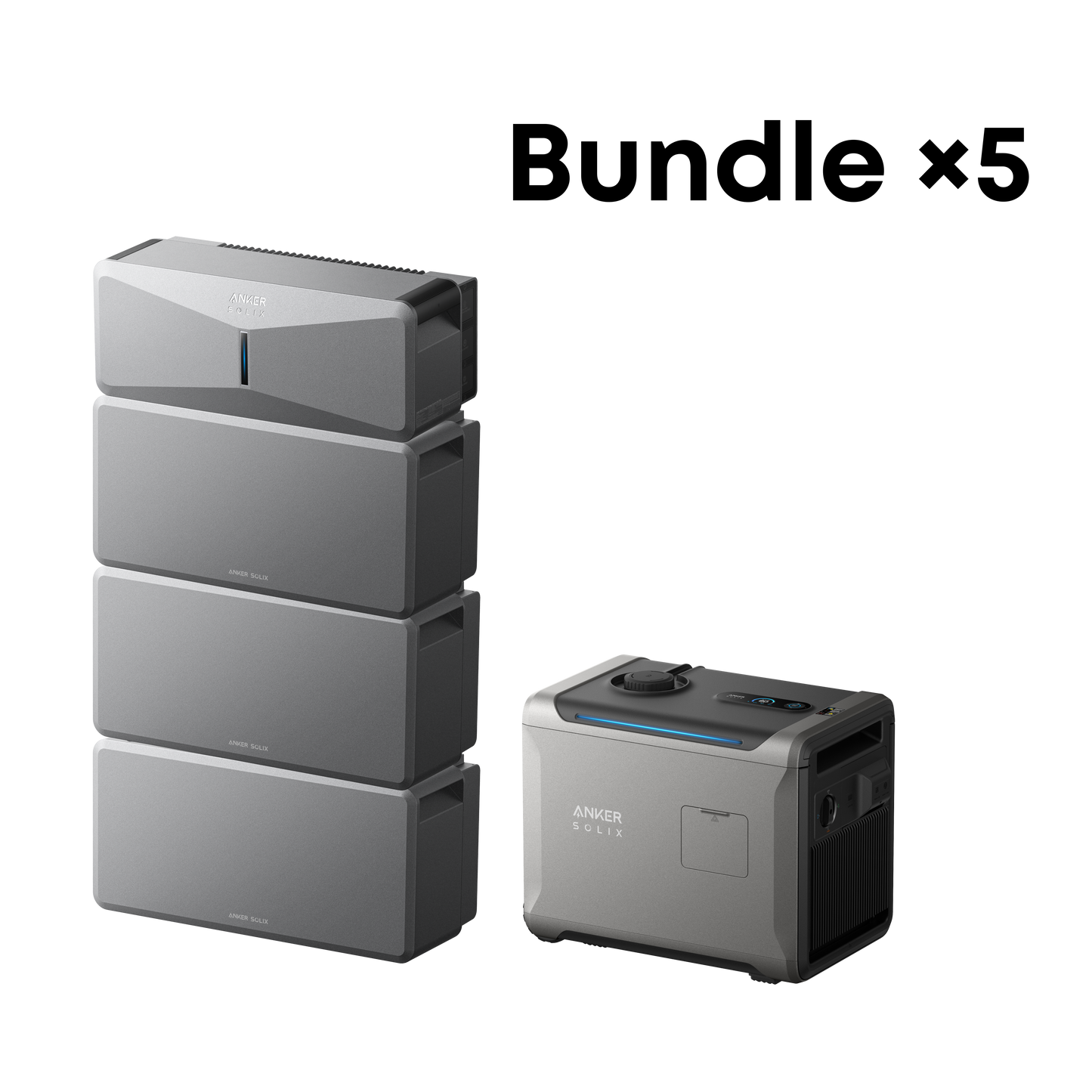 [Bundle of 5] Anker SOLIX E10 (Power Module + 3× Battery) + Smart Generator 5500