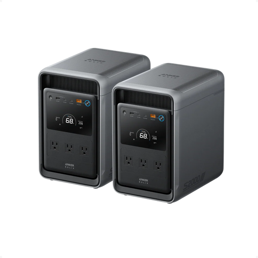 2× Anker SOLIX S2000 Portable Power Station