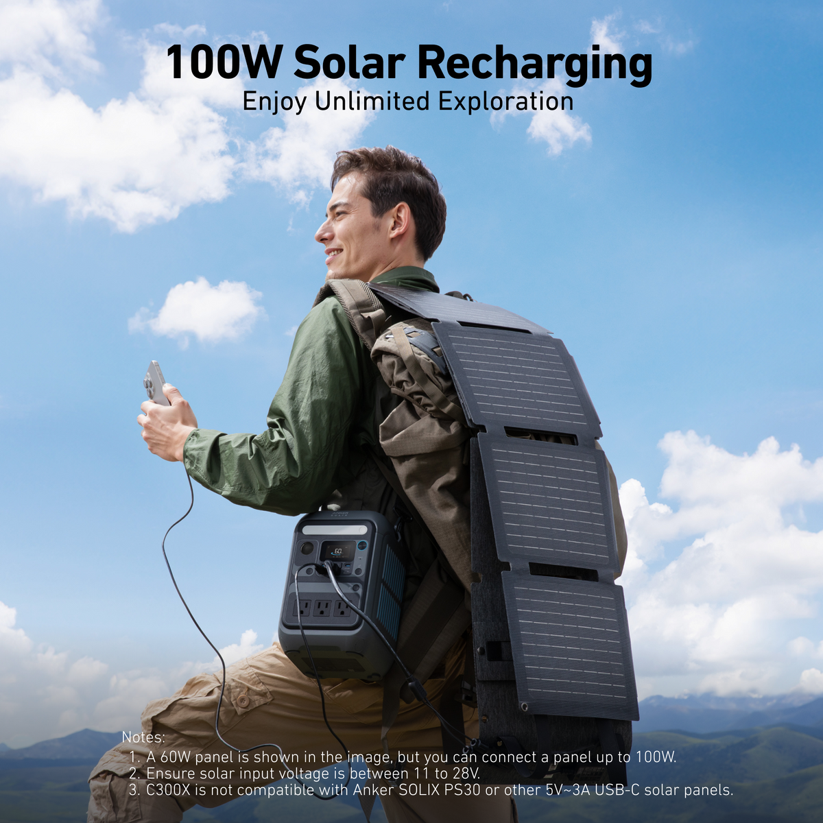Anker SOLIX C300X Portable Power Station - 288Wh | 300W (Refurbished)