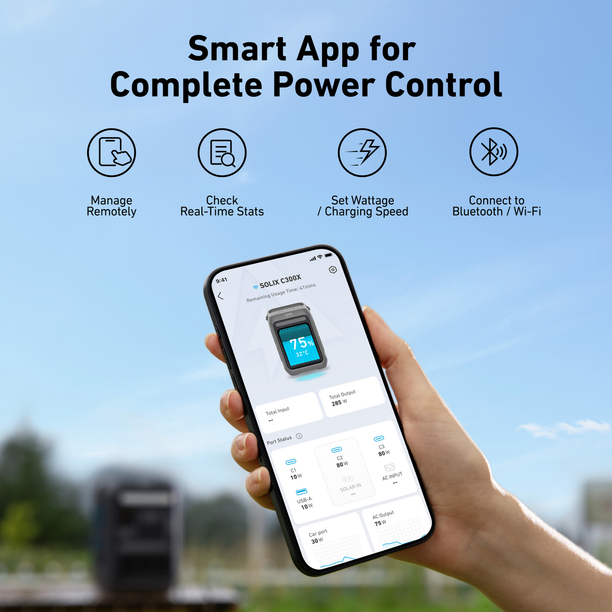 Anker SOLIX C300X Portable Power Station - 288Wh | 300W (Refurbished)