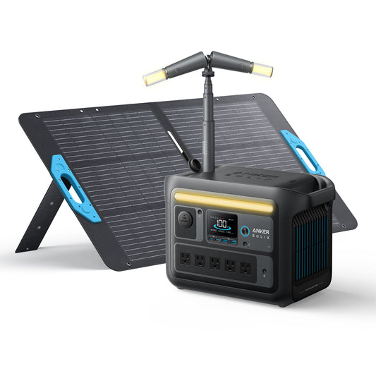 Anker SOLIX C800X Solar Generator with 100W Solar Panel