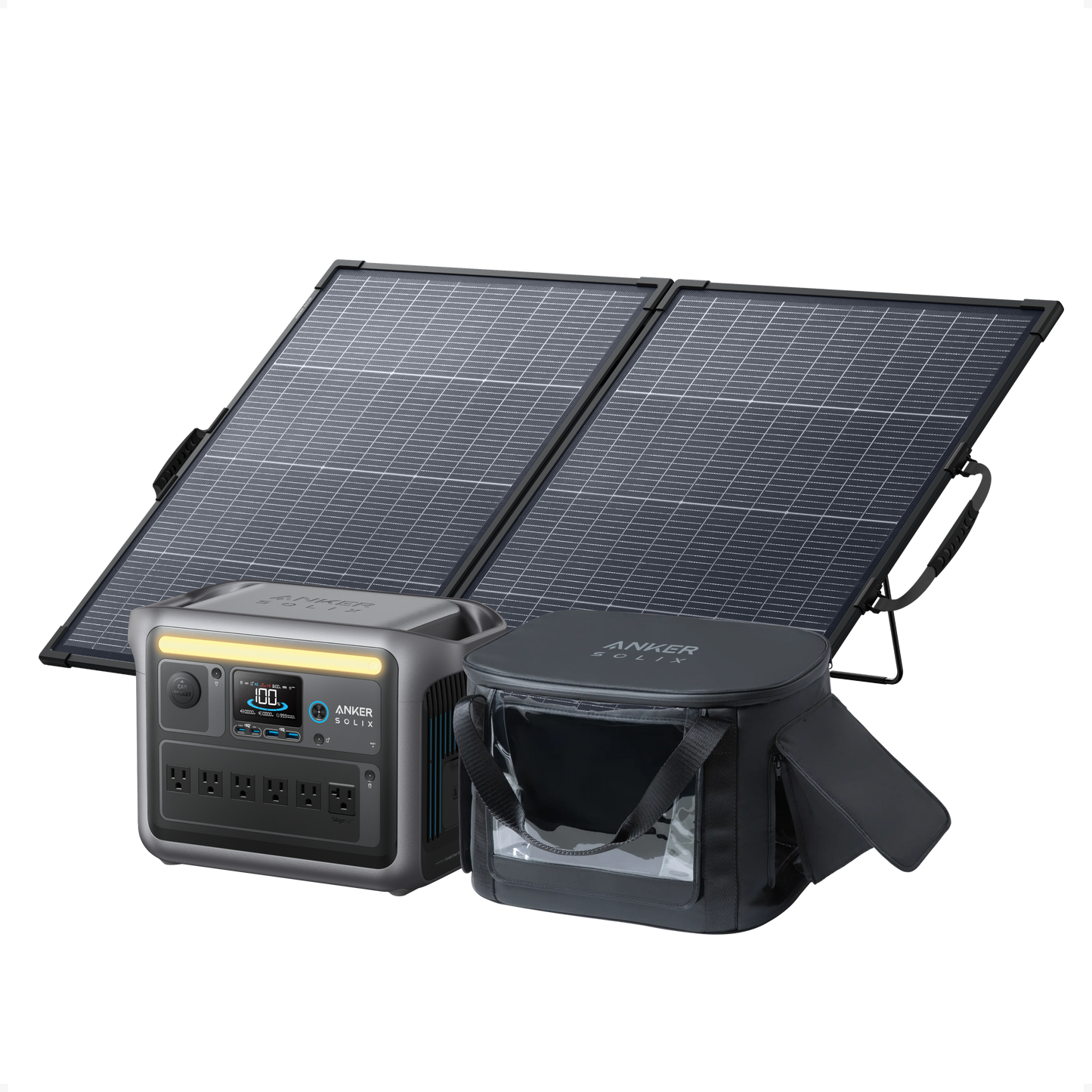 Anker SOLIX C1000 + Panneau solaire 200 W + Sac étanche
