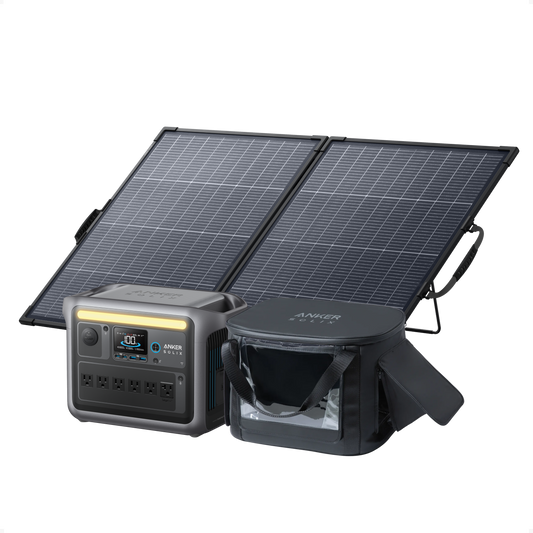 Anker SOLIX C1000 + 200W Solar Panel + Water-Resistant Bag
