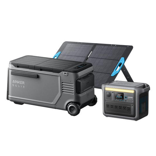 Anker SOLIX C1000 + EverFrost 2 58L Electric Cooler + 100W Solar Panel