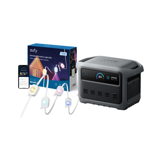 Anker SOLIX C1000 Gen 2 + eufy Permanent Outdoor Lights E22 (white)