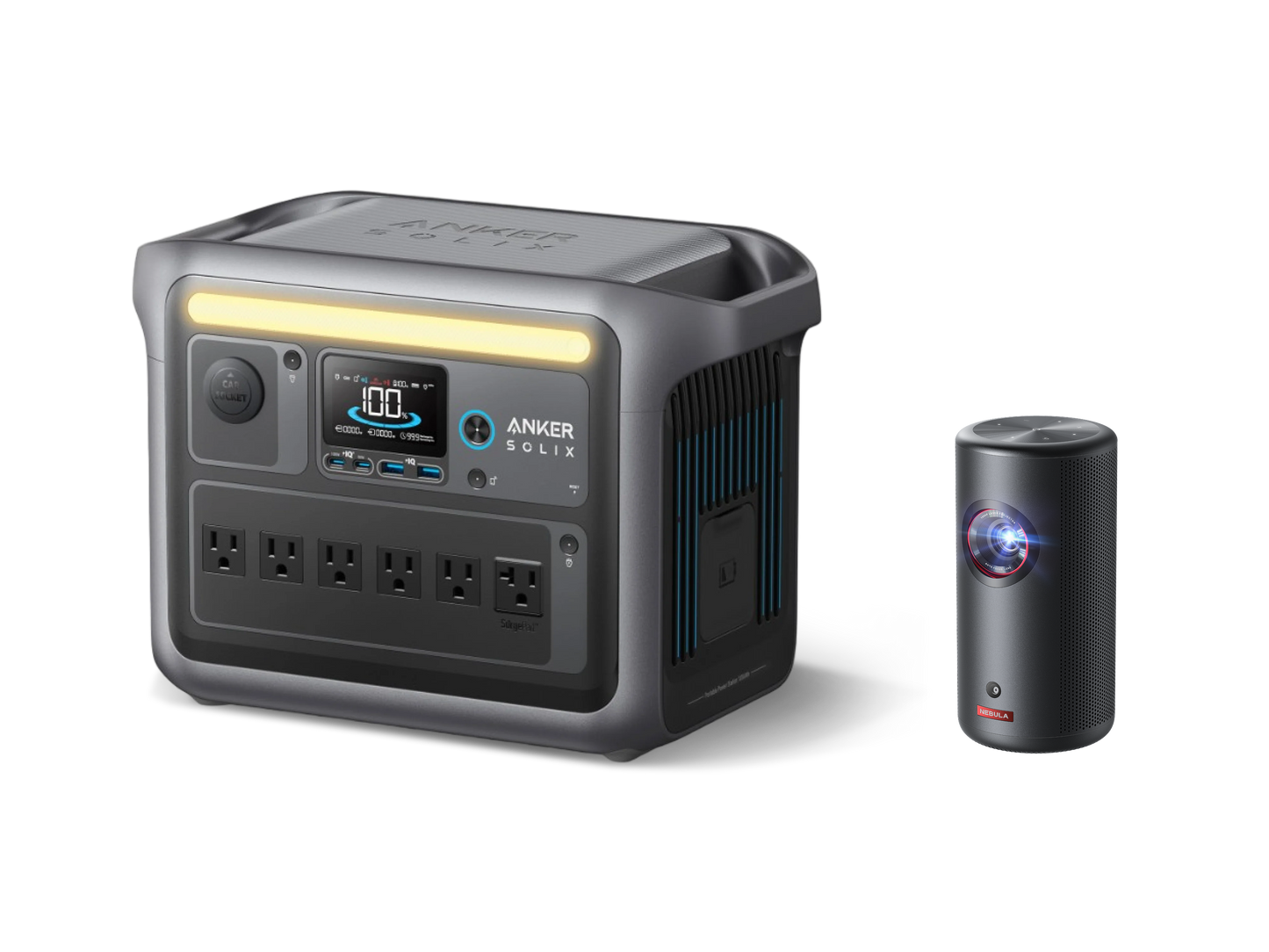Anker SOLIX C1000 Portable Power Station + Nebula Capsule 3 Laser