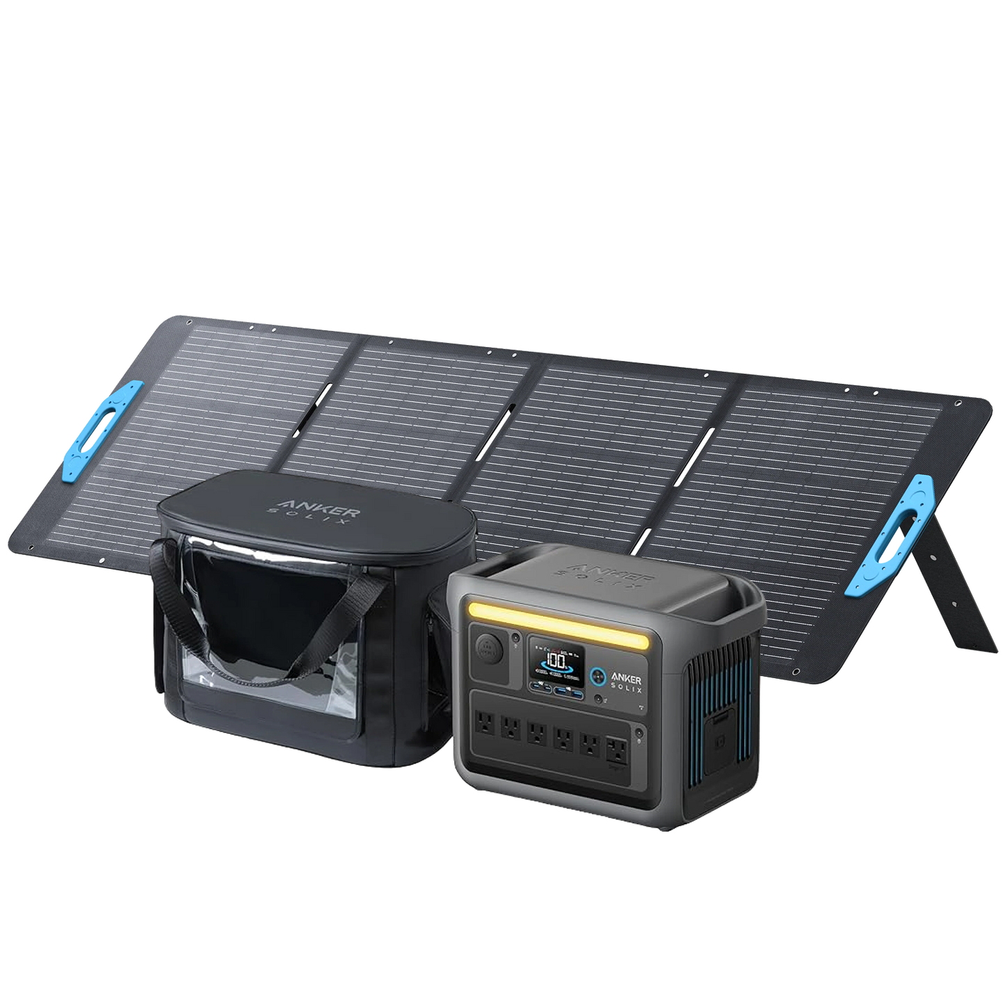 Anker SOLIX C1000 + 200W Solar Panel + Water-Resistant Bag